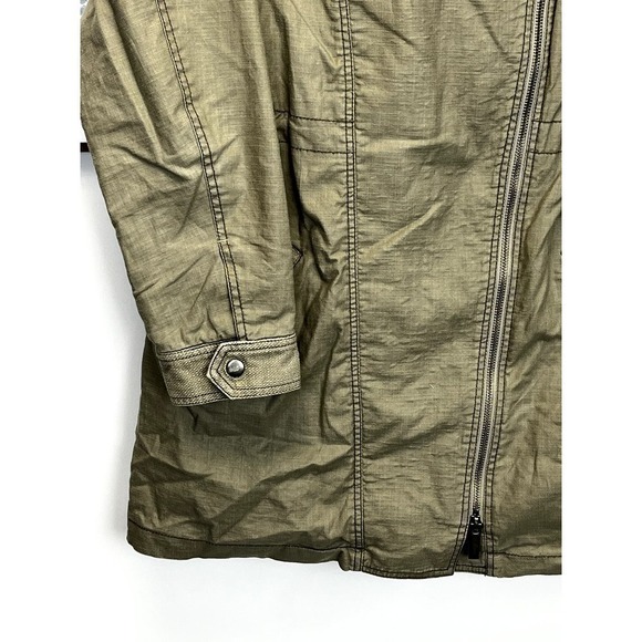 Soft Surroundings Cotton/Linen Green Moto Jacket SZ S - Picture 5 of 10